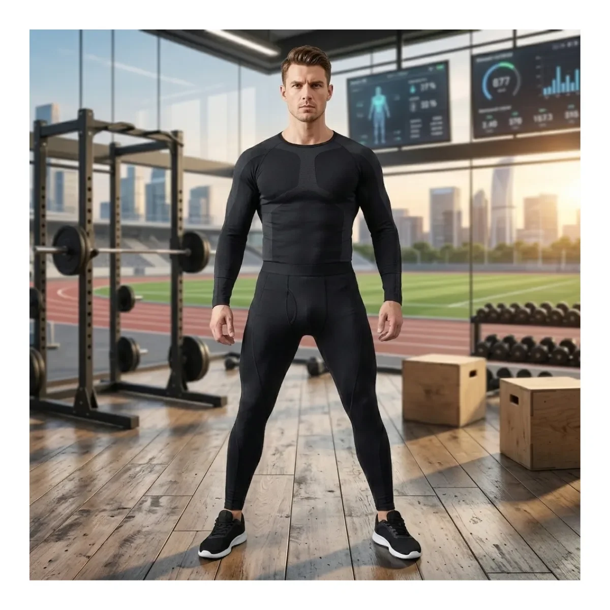 Genérico - Set Primera Capa Hombre, Camiseta Y Calza Compresion Térmicos