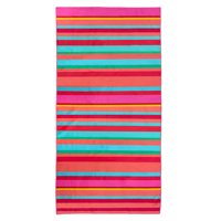 Zahr - Toalla Playa Estampada Lineas Rojas