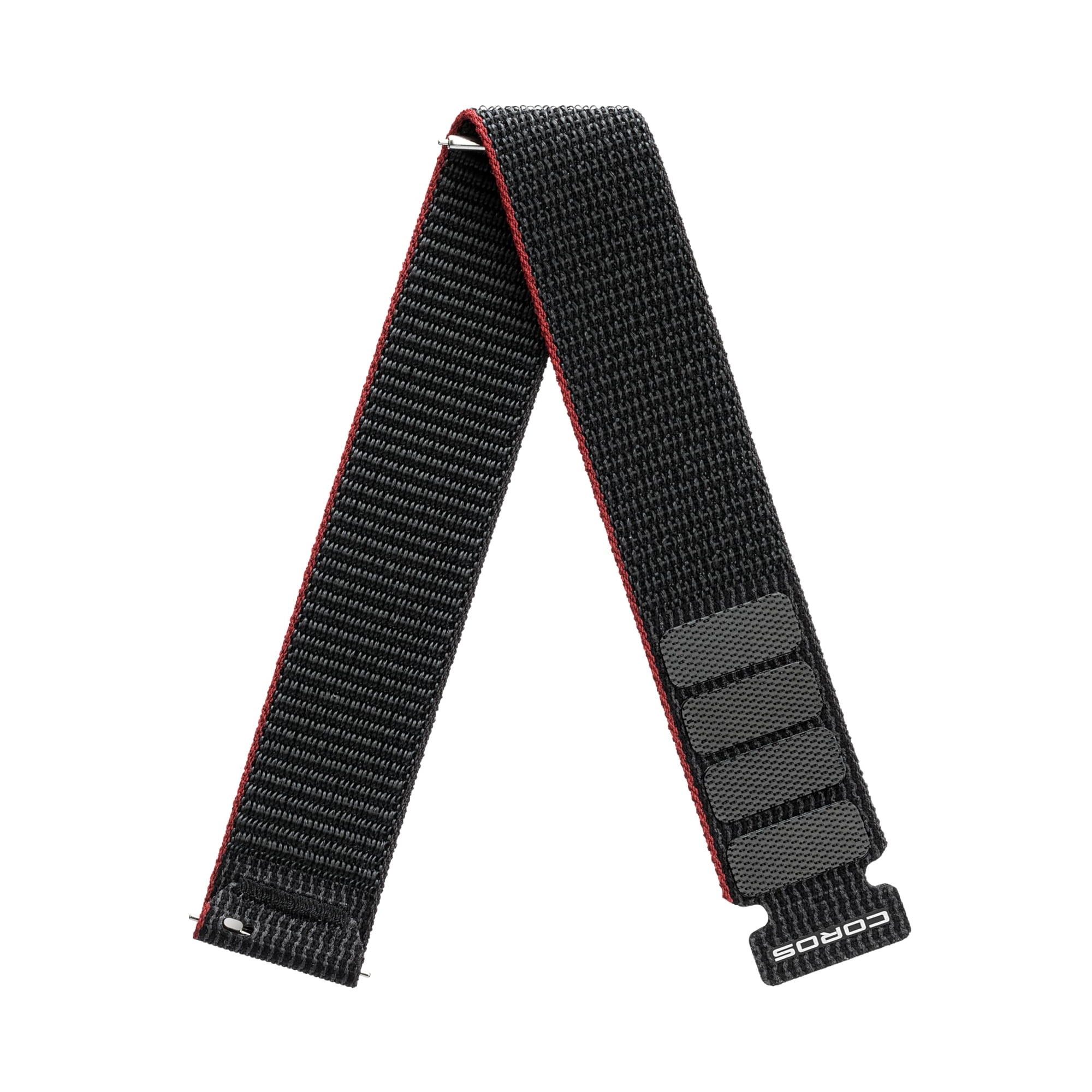 Correa De Reloj Coros Pace 3 Y Pace Pro Nylon Ink Negra Y Roja