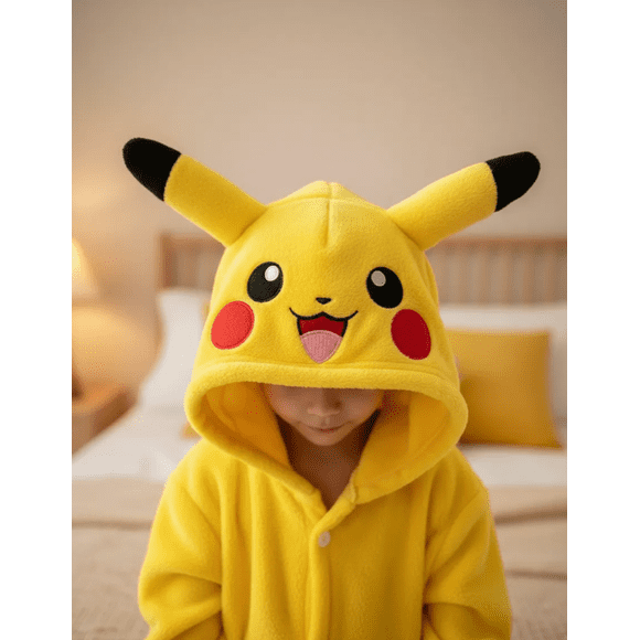 Pijama Y Disfraz Enteros Pikachu Niño Y Adulto