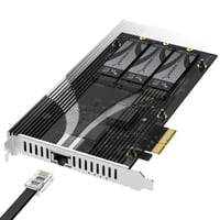 Tarjeta Complementaria Pcie 3.0 X4 Sabrent Con 10 Gbe Y 3 Ssd Nvme M.2