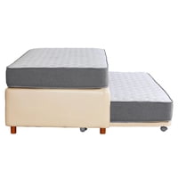 Vitelio - Cama Nido 1 5 Plaza Y Media 1 Plaza Con Colchones Beige