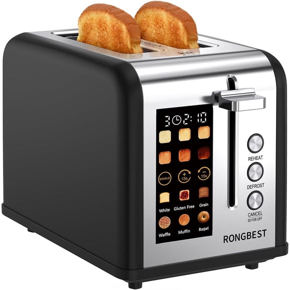 Tostadora Rongbest T66R de 2 rebanadas con pantalla táctil de acero