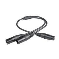 Magideal - Cable Divisor Y Xlr Para Micrófono Conector A Doble Con Protección Contra Interferencias Adecuado Para Mezcladoras Y Amplificadores De A 1 Centímetros