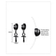 thumbnail image 3 of Aros Punk Black Ankh Cross Hombre Mujer Acero Cruz Negro, 3 of 3