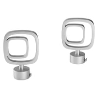 Metalhsa - Pack 2 Terminales Cuadro Doble Satín 28 Mm