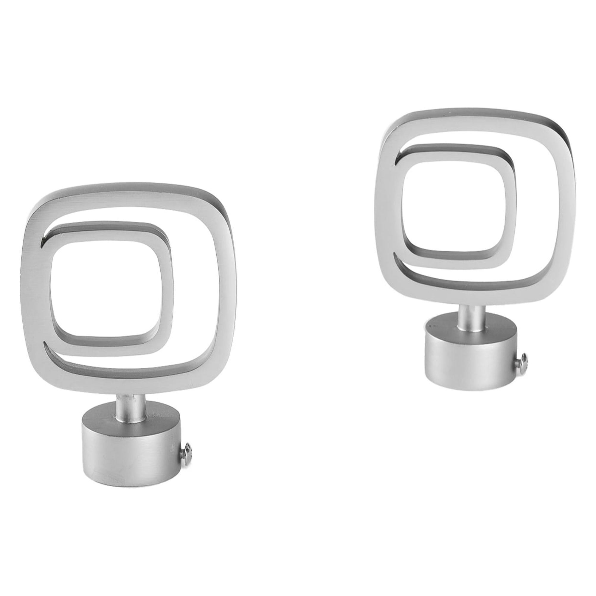 Metalhsa - Pack 2 Terminales Cuadro Doble Satín 28 Mm