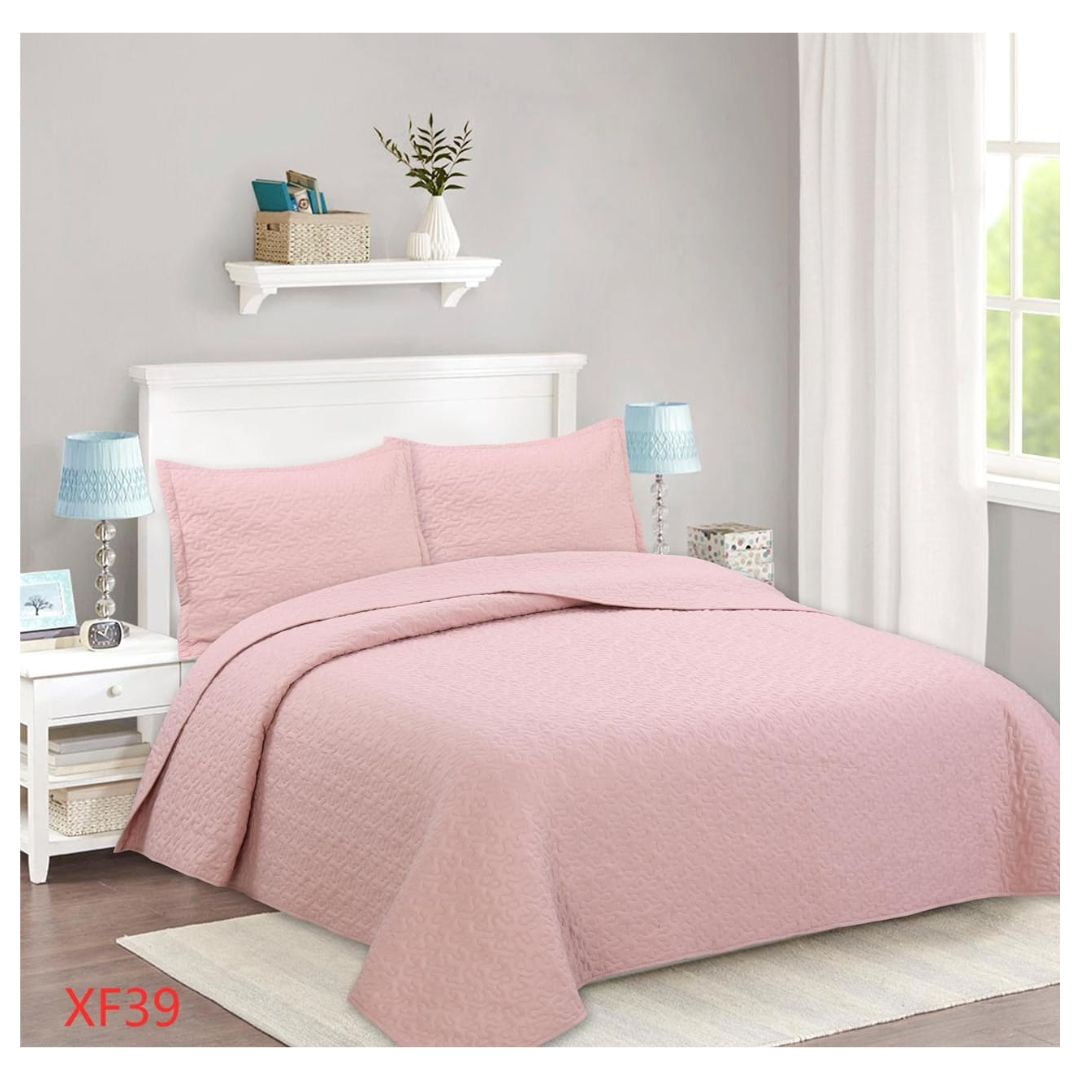 Genérico - Cubrecama Quilt Verano King - Palo Rosa Xf39