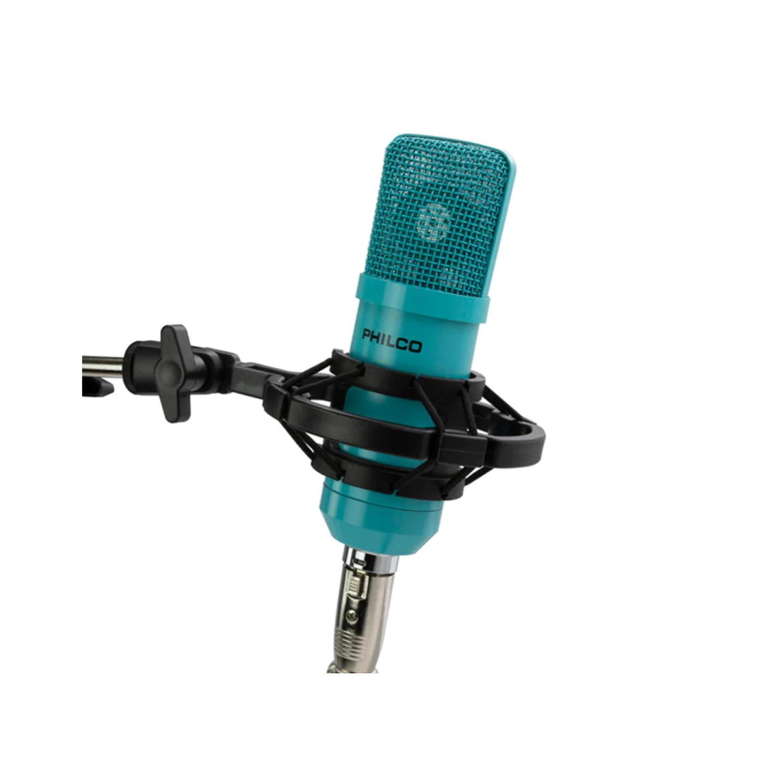 Philco - Kit Grabacion Estudio Microfono 4 En 1 Turquesa Kit68