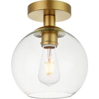 Elegant Lighting - Lámpara De Techo Elegante Baxter 1 Luz En Metal Latón Y Vidrio