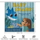 thumbnail image 2 of Baby Shark-theme 4-Piece Shower Curtain Set with Rugs, Waterproof Bathroom Decor Set Includes Bath Mat, U-Shaped Rug, Toilet Lid Cover and Curtain with Hooks, 2 of 6