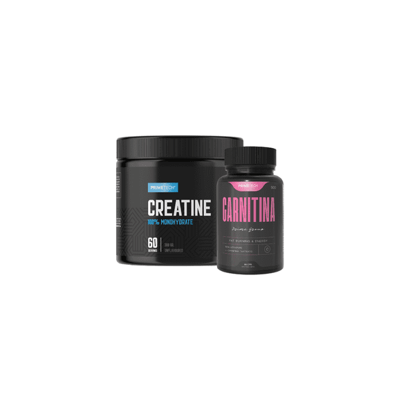 Pack Creatina monohidrato 300g + Carnitina Primetech