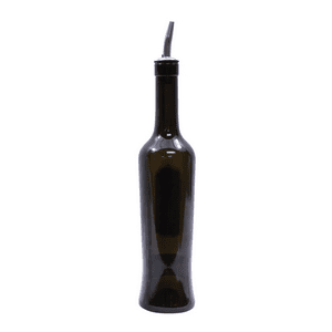 Tablecraft - Botella Aliño Con Dosificador Vidrio Verde 510 Ml Modelo Luna