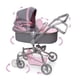 thumbnail image 5 of Cesta para cochecito y cochecito Toy Doll Daydream, color gris y rosa, 5 of 9