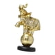 thumbnail image 1 of Estatua De Elefante De Resina, Pelota De Juego Hecha A Mano, Regalo Moderno, Estatuilla De Animal De Escritorio Dorada, 1 of 5