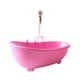 thumbnail image 2 of 1/6 Casa De Muñecas En Miniatura Bañera Juguetes De Simulación Para Muñeca De 12 Pulgadas Rosa, 2 of 5