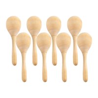 Bothyi - 8X Maracas De Madera Mini Sonajeros De Percusión Manual Para Pintar Decoración Artesanal Fiesta M
