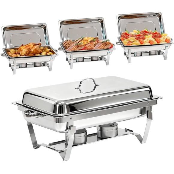 Bañeras para buffet Grillaxy 4 unidades 9 qt (≈8,5 L) de acero inoxidable