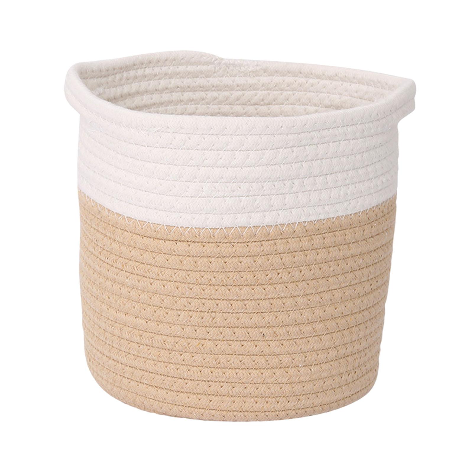 Bothyi - Cesta De Cuerda De Algodón Tejida A Mano, Cesto Para La Colada Para Artículos De Tocador, Sábanas, Almohadas L