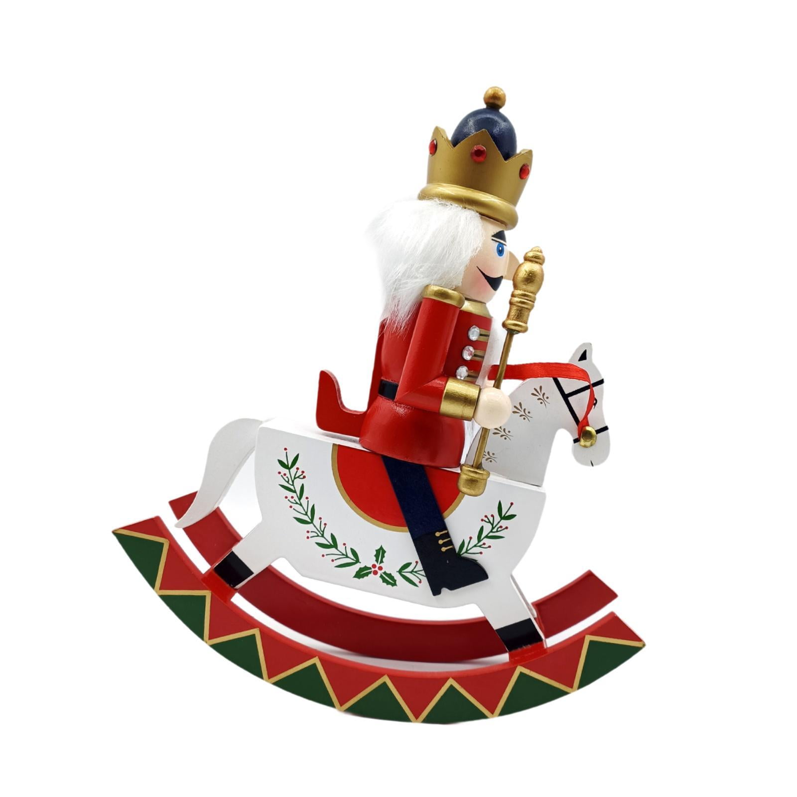 Magideal - Adorno De Mesa De Cascanueces Navideños, Artesanías, Decoración Navideña De Madera, Muñeco De Cascanueces Para Diseño De Escena De Repisa De Fiesta Estilo A