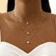 thumbnail image 1 of Retro Reticulated Star Pendant Necklace - Zircon Multi-Layer Five-Pointed Water Drop Pendant with Clavicle Chain, 1 of 4