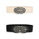 thumbnail image 1 of INSPIRE CHIC Cinturones Anchos Elásticos para Mujer Hebilla de Metal Cinturones Elásticos Negro y Beige, 1 of 7