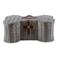 Cesta De Almacenamiento Bone Dry Pet Collection Toy, Tamaño Grande, Gris