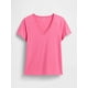 thumbnail image 4 of Camiseta GAP Favorite para mujer con cuello en V, rosa neón, talla XL, 4 of 4