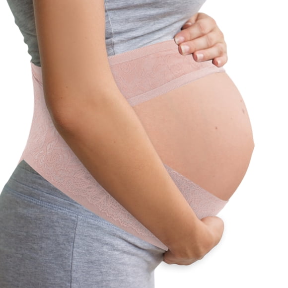 REGALWOVEN Banda para el Vientre de Embarazo para Mujeres Embarazadas Cinturón de Maternidad Transpirable Banda de Soporte para el Vientre de Embarazo Ajustable X-Large Rosa