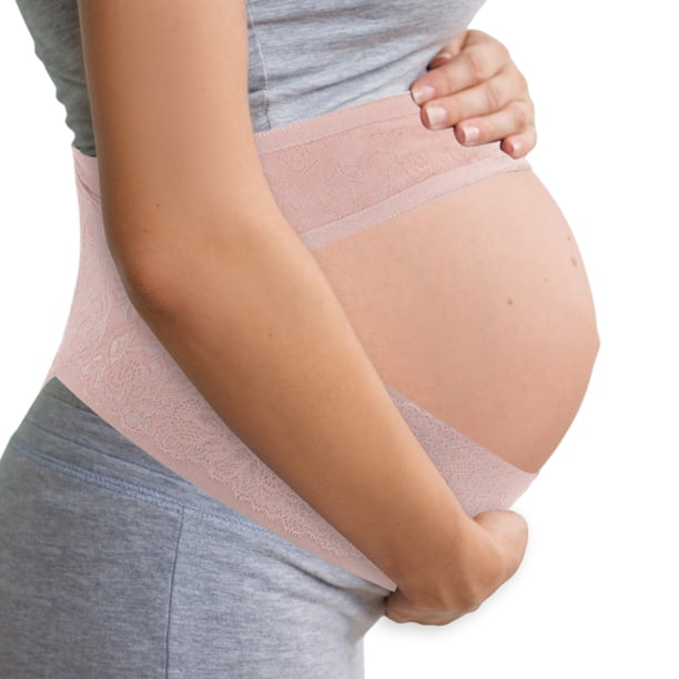 REGALWOVEN Banda para el Vientre de Embarazo para Mujeres Embarazadas Cinturón de Maternidad Transpirable Banda de Soporte para el Vientre de Embarazo Ajustable X-Large Rosa