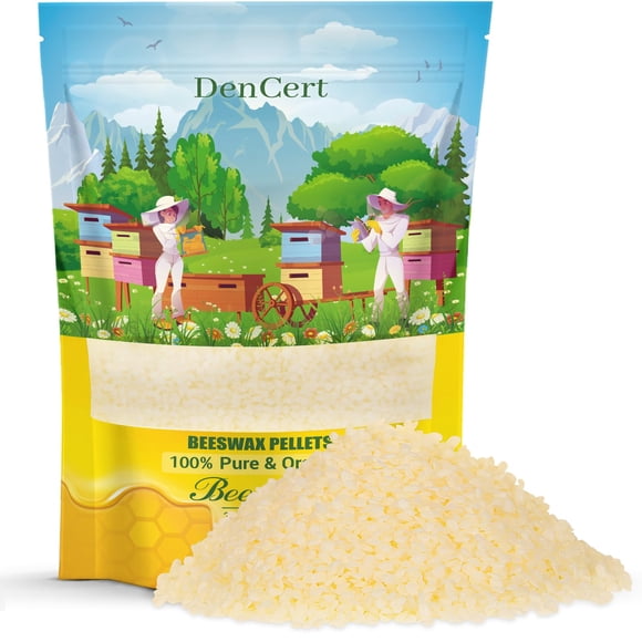 Pellets de cera de abejas DenCert, grado cosmético, 1,36 kg, para proyectos de bricolaje