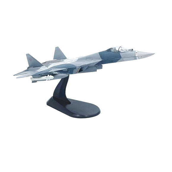 Escala 1/100 SU 57 Fighter Simulación Diecast Modelo Para Dormitorio, Estantería, Oficina