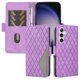 thumbnail image 1 of Funda Cartera para Samsung Galaxy S25 con Tarjetero Soporte y Correa Morado, 1 of 6