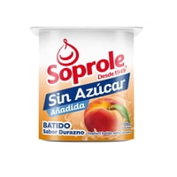 Yoghurt Batido Sin Azúcar Sabor Durazno Pote 120 G Soprole
