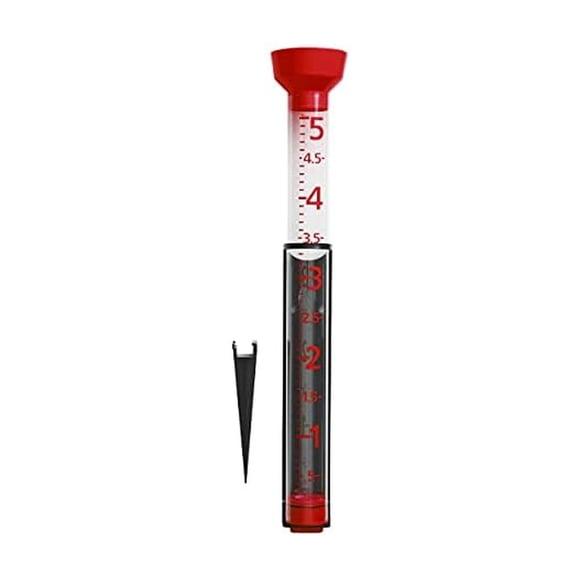 Pluviómetro Taylor Jumbo Jr de 125 ml de capacidad, rojo