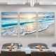 thumbnail image 2 of 3pcs, 15.7"x23.6", Modern Wave Beach Sunset Canvas Painting, Natural Sea View Posters And Printed Wall Art Photos For Living Room Bedroom,Home Decoration, Frameless, 2 of 2