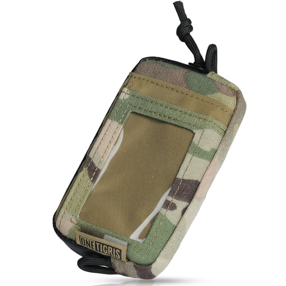 Monedero OneTigris con bolsillo frontal, monedero pequeño, de nailon