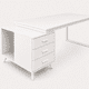 thumbnail image 2 of Escritorio Atlas Blanco 140 Cm Con Cajones Para Home Office, 2 of 8