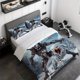 thumbnail image 1 of 3pcs Sci Fi Style Mechanical Warrior and Monster Confrontation Theme Bedding Set Duvet Cover and Pillowcases, 1 of 5