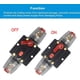 thumbnail image 2 of Disyuntor de audio de 30 A, 40 A, 50 A, 60 A, 80 A, 100 A, 150 A, portafusibles en línea para estéreo de automóvil, inversor, reinicio manual, 12 V-24 V CC, para protección de sistemas de audio automo, 2 of 7