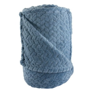 Frazada Andes Jacquard Flannel Azul 1.5 Plaza