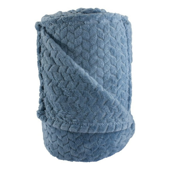 Frazada Andes Jacquard Flannel Azul 1.5 Plaza
