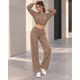 thumbnail image 4 of Conjunto Deportivo Mujer Chaqueta Crop Cierre Y Pantalón Palazzo, 4 of 5