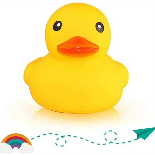 Thickened Children's Head Wash Cap EVA High Elastic Adjustable Shower Cap Baby Shampoo Cap Play Water Little Yellow Duck Educational Soundable Toy