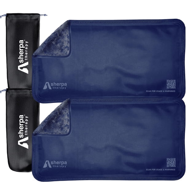 Paquetes de hielo Sherpa Therapy Small Soft para lesiones, paquete de 2 unidades, azul