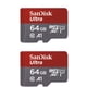 thumbnail image 1 of Tarjeta De Memoria Microsdxc Ultra Uhs 1 De 128 Gb (2 X 64 Gb), 1 of 1