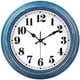 thumbnail image 1 of Reloj de pared JENLYSTIME retro de 30 cm, silencioso, no hace tictac, azul, 1 of 8