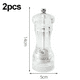 thumbnail image 2 of Molinillo de sal y pimienta de acrílico transparente, recargable, para cocina, 2 of 5
