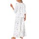 thumbnail image 3 of INSPIRE CHIC Pijama Manga 3/4 Cuello Cuadrado Floral Volantes Puños Acampanados Ropa de Dormir Camisones Plisados Pantalones Largos Con Bolsillos Conjunto M Púrpura, 3 of 6