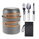 thumbnail image 3 of Utensilios De Cocina Para Acampar Senderismo Juego De Desorden Al Aire Libre Sartén Plegable Cubiertos Tenedor Naranja, 3 of 5